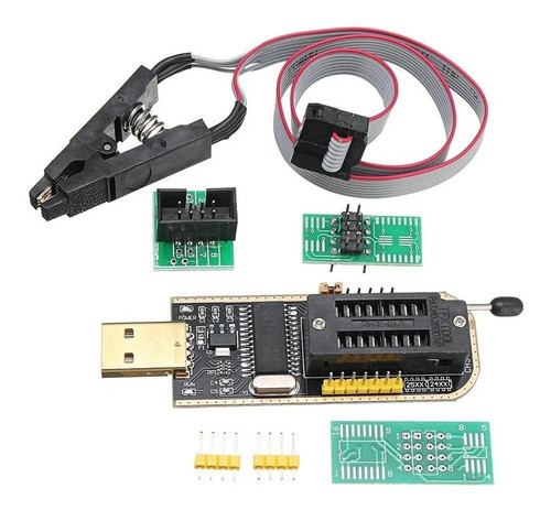 Programador Usb Ch341 + Pinza + Cable Bios Eeprom Libera Tod 1