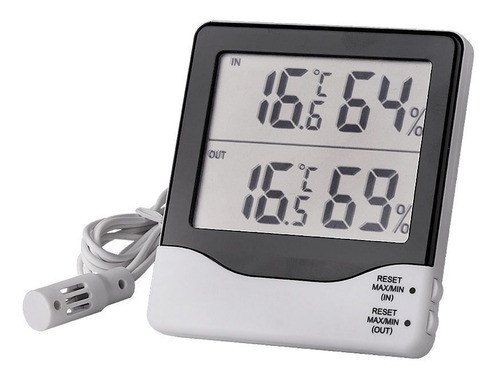 Medidor Temperatura Digital Termohigrometro Humedad Int Ext 1