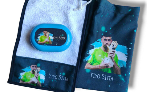 Set Higiene Scaloneta Jardin Primaria Toalla Jabonera Bolsa 0