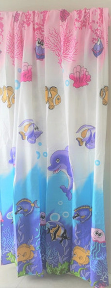 Cortina 2 Paños 140x2 Mts C/u.  P/barrote. Infantil 0