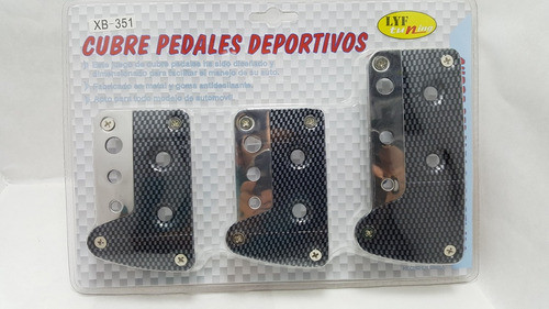 Pedaleras En Simil Carbono Y Rojo Liso Y Negro Liso Cromo 1