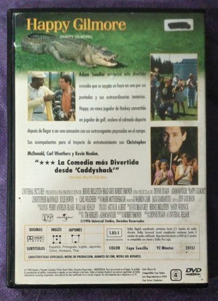 Happy Gilmore Adam Sandler Dvd Original 1 Happy Gilmore Adam Sandler Dvd Original 1
