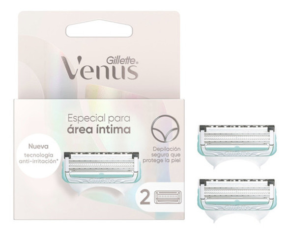 Repuesto Para Afeitar Gillette Venus Íntima 2 Piezas 0