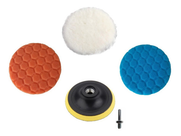 Kit 2 Pads De Pulido 6 Pulgadas (spta) + Cordero + Backing 0