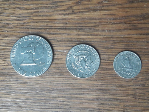 Monedas De Colección - Un Dólar - 1/2 Dólar Y 1/4 De Dólar. 1