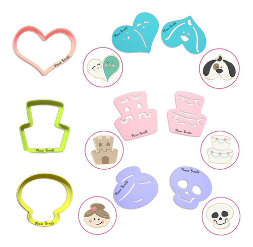 3 Cortantes + 6 Stencil Kit Estilo Sugarbelle Pack Eleccion 0