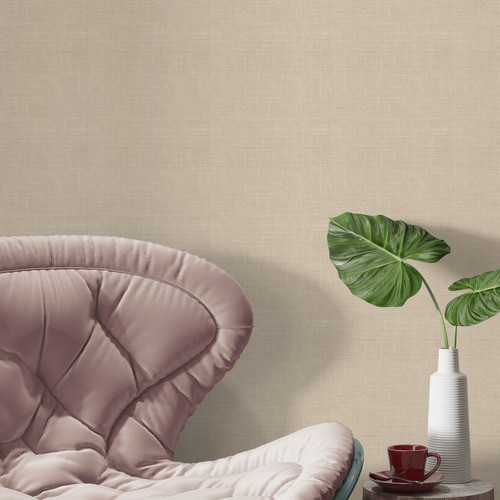Papel De Parede Adesivo Lavável Efeito Linho Papiro 0