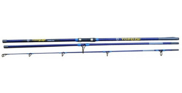 Caña Top Surf Azul Carbono 3 Tramos Rotativo Lance 3.9 Mts 0