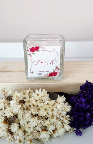 Kit - 20  Velas Aromáticas Quadradas - Personalizada 0