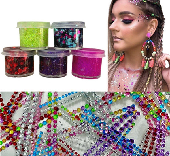 Mini Party Box Bar Kit Glitter Gel + Strass Autoadhesivo 0