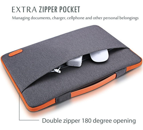 Estuche P / Laptop 12 / 12.9 ` Procase Bolsillo Gris Oscuro 1