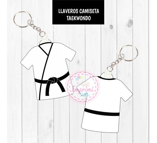 Plantilla Sublimar Llavero Camiseta Taekwondo Diseño Polimer 1