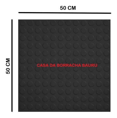 Piso De Borracha Antiderrapante Moeda 50x50cm 04 Und 1