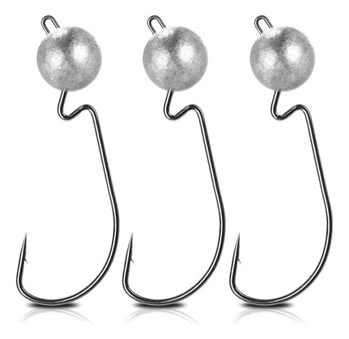 Anzuelos Caster Offset Lastrado Cabeza Plomada 7gr 3/0 X 3u 0