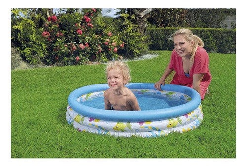 Pileta Inflable Chica 3 Aros Fondo Del Mar 1