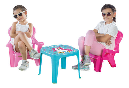 Set Infantil Dolu Mesa Y 2 Sillas Unicornio Universo Binario 0