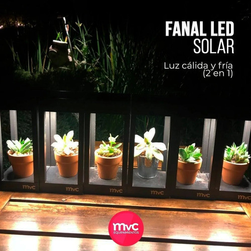 Fanal Led Artefacto Solar Luz Decorativa Exterior Con Pincho 1