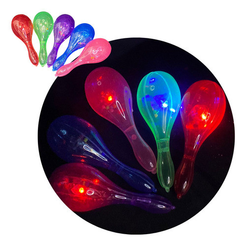 Maracas Luminosas Led X10 - Maraca Luz Activa Con Movimiento 0