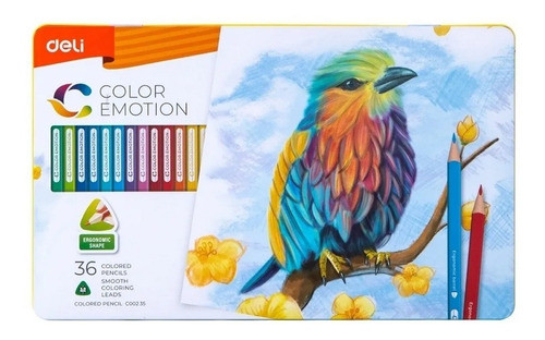 Lata Deli Lapices De  Colores Color Emotion X 36 0