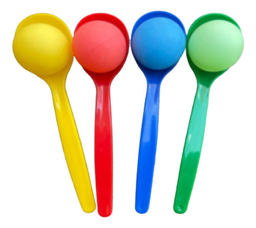 Jogo Corrida Da Colher - Kit Com 4 Colheres E 4 Bolinhas 0