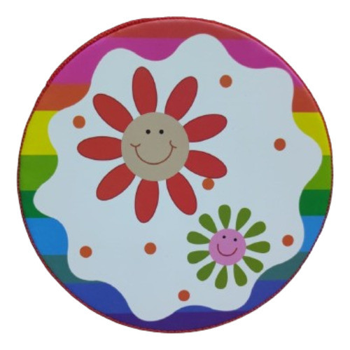 Tambor Mediano 2 Flores Instrumento Musical 0