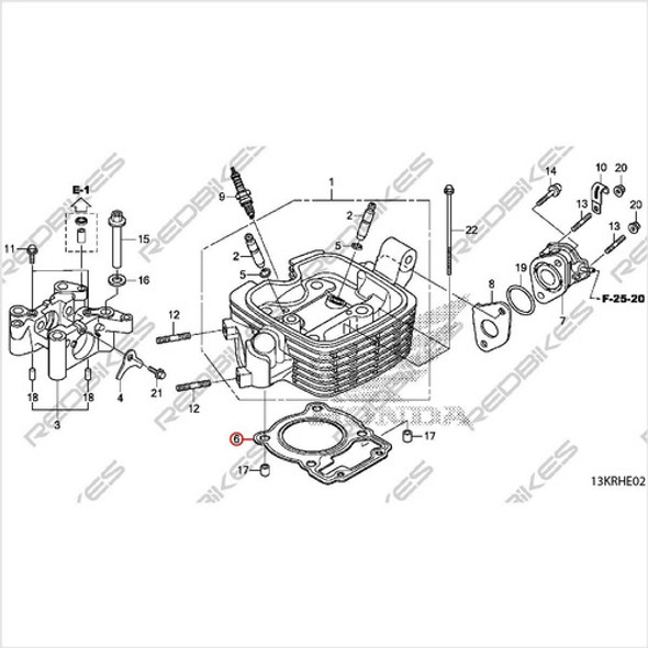 Junta Tapa Cilindro Honda Glh 150 Original Honda J1 1