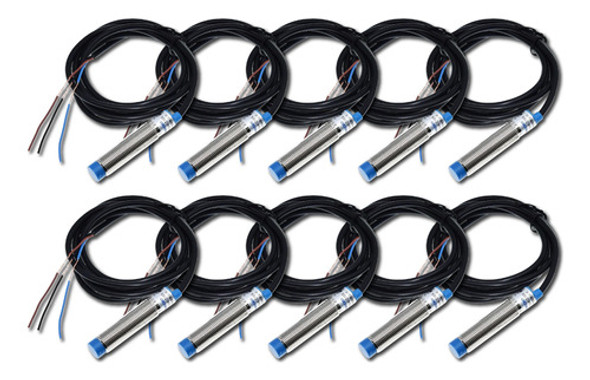 10 Peças Sensor Indutivo Npn Lj12a3-4-z/bx 4mm Frete Grátis 0