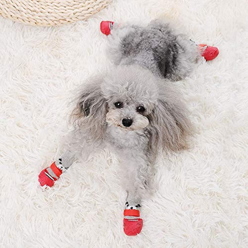 Smarthing Botas Para Perro Y Gato Calcetines Con Suela Ajust 1