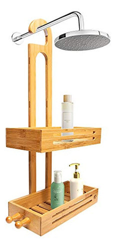 Crew & Axel Bamboo Hanging Shower Caddy Inoxidable Hecho De 0