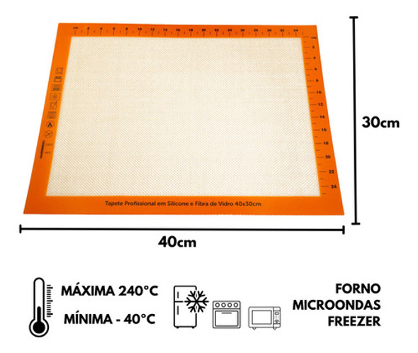 Tapete Forneável Fibra Vidro Multiuso Culinária Artesanato 1