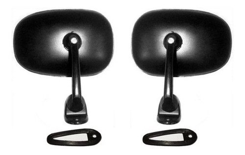 Fb- Espejos Metálicos Negros Adaptables Renault R4 Y R6 X2 1