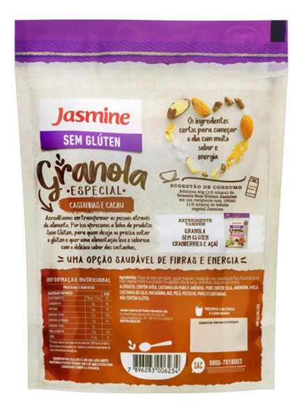 Kit C/ 5 Granola Jasmine Organico Especial Castanhas E 1