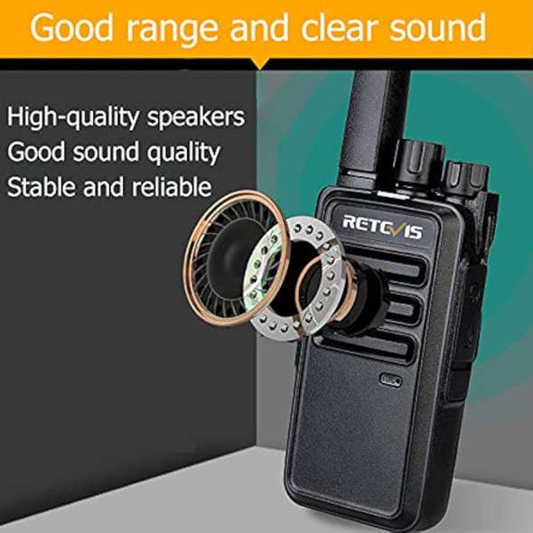 Retevis Walkie Talkie Rt68 (paquete De 4) Con 1