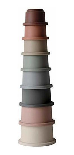 Juguete De Tazas Apilables Mushie | Hecho En Dinamarca 0