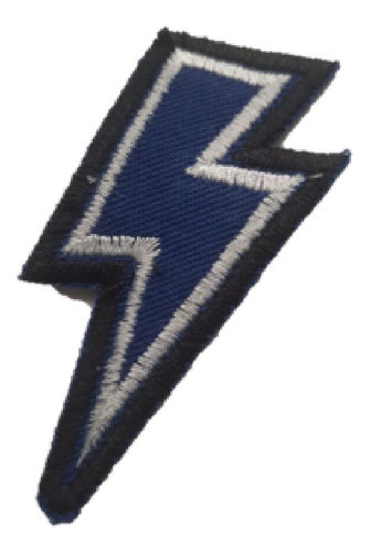 Parche, Aplique, Aplicación Bordada Rayo Azul 8cm. X6 Unidad 0