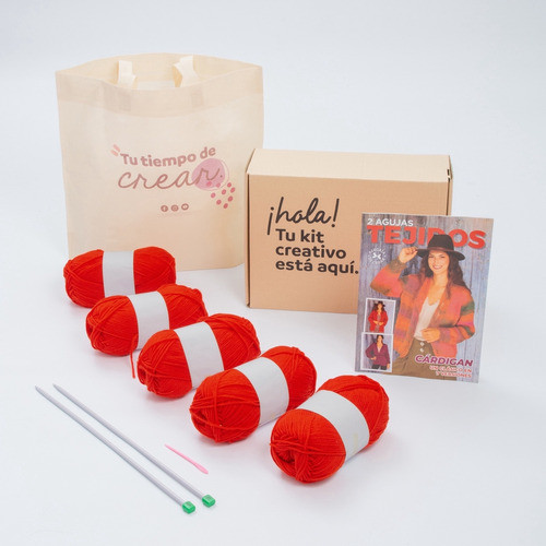 Kit 2 Agujas Cardigan Rojo 1