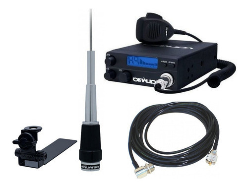 Kit Rádio Px 40 Canais Aquario Antena B-2070 Caminhonte Cabo 0