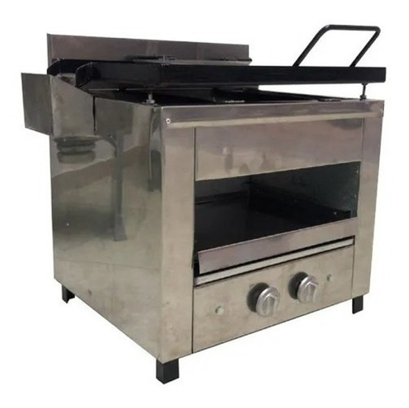 Chivitera Con Plancha Prensa Y Gratinador 3 Quemadores 0