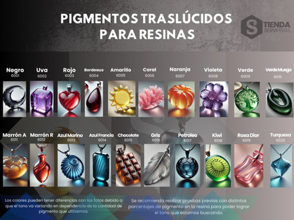 Combo 6 Pigmentos Traslucidos Para Resina 1