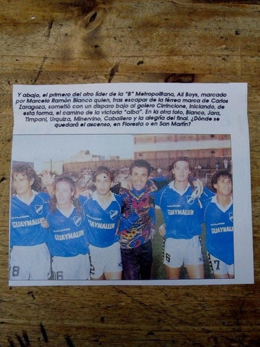Recorte All Boys Blanco Jara Timpani Urquiza Y Otros 0