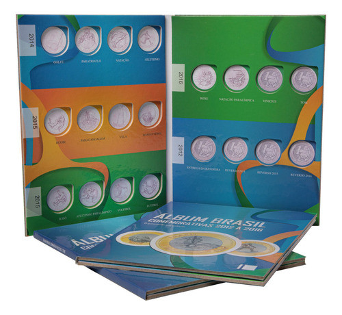 1 Álbum Pasta De Colecionar Moedas Rio 2016 1