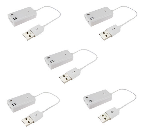 5 X Usb 2.0 Externo 7.1channel Virtual 3d Tarjeta Adaptador 0