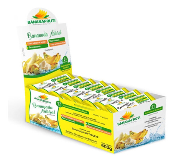 Bananada C/ Fruta Natural - Zero Açúcar - Bananafruti 0