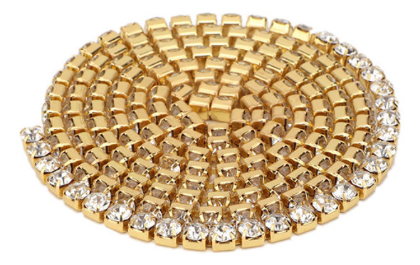 Fita Branca De 4,5 Mm Com Acabamento Em Corrente De Cristal, 1