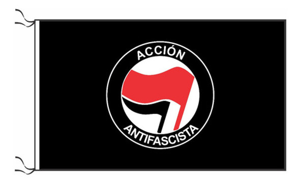 Bandera Antifascista Negra 90 X 150cm 0
