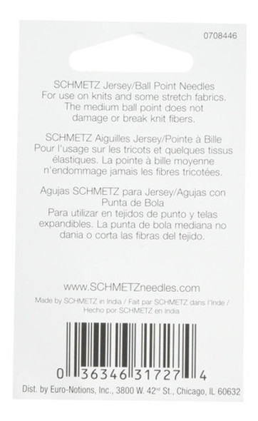 5 X 5 Agujas Schmetz Jersey Surtidas 1