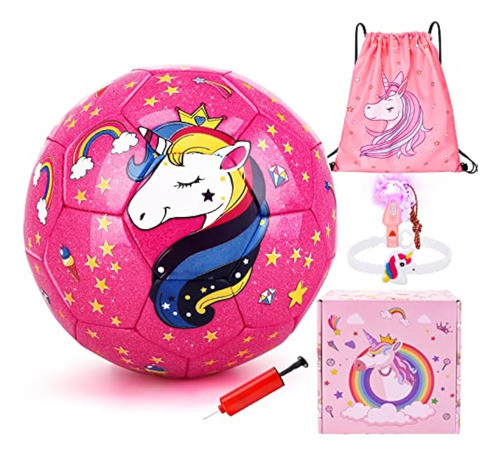 Jyps Balón De Fútbol De Tamaño 3 Para Niñas, 0
