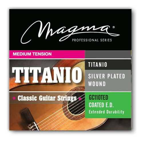 Cuerdas Guitarra Clásica Magma Coated Mt Titanium Gc110ted 0
