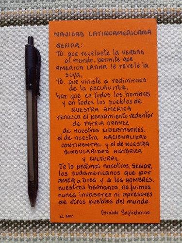 Tarjeta Navidad Latinoamericana Osvaldo Guglielmino Paulinas 0