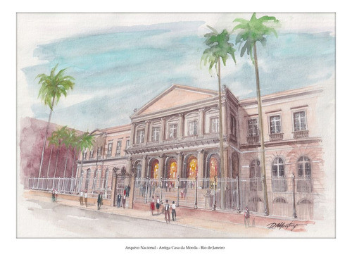 Antiga Casa Da Moeda - Aquarela Do Rio De Janeiro - A3 0